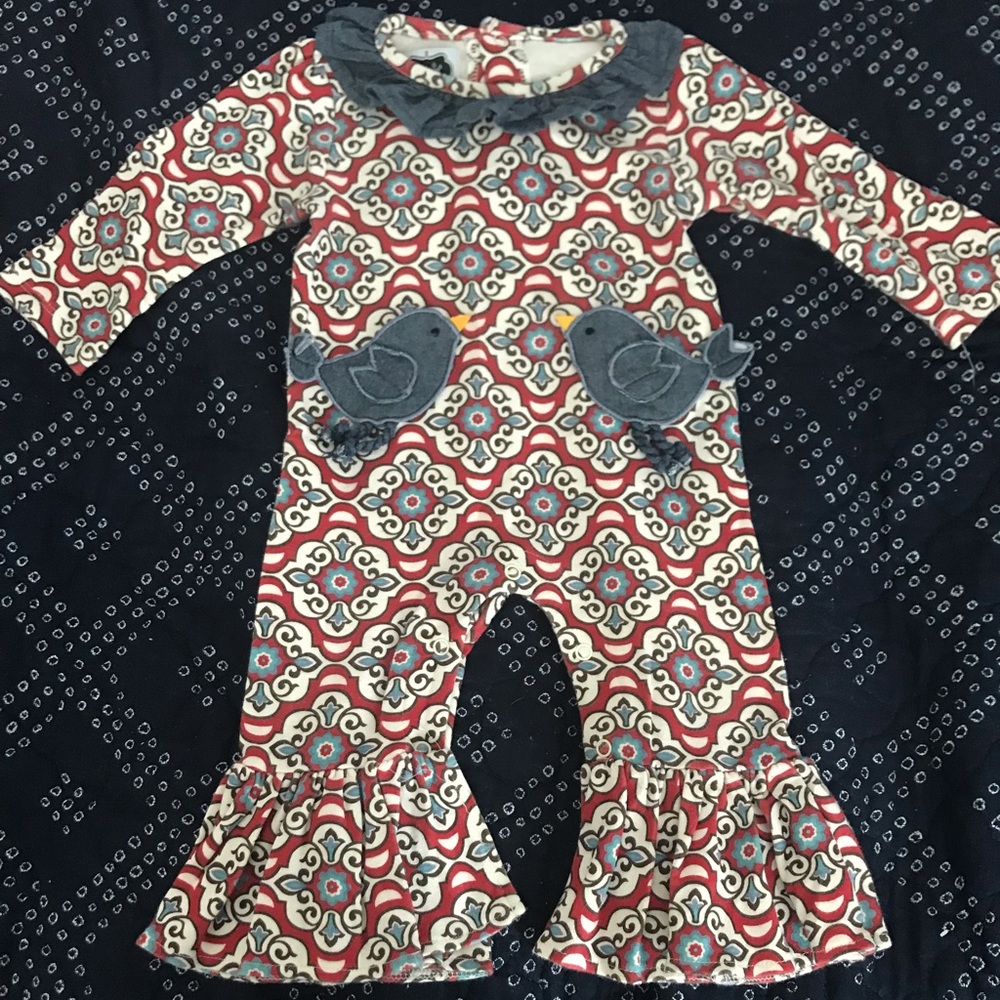Mudpie romper 6/9 month